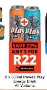 Checkers Power Play Energy Drink offer