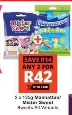 Checkers MANHATTAN/MISTER SWEET SWEETS offer