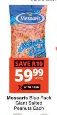 Checkers Messaris Blue Pack Giant Salted Peanuts Each offer