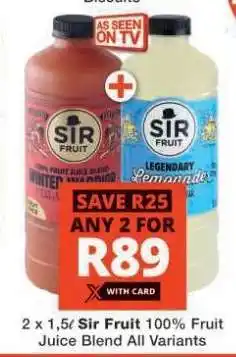 Checkers Sir Fruit 100% Fruit Juice Blend offer