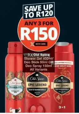 Checkers Old Spice Products offer