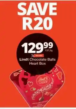 Checkers Lindt Chocolate Balls Heart Box offer
