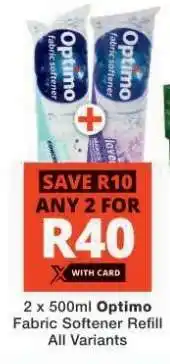 Checkers Optimo Fabric Softener Refill offer