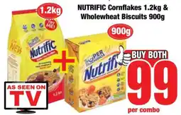 Boxer NUTRIFIC Cornflakes 1.2kg & Wholewheat Biscuits 900g offer