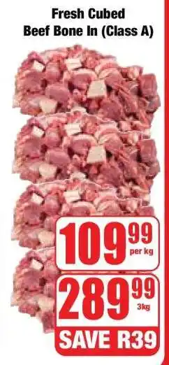 Boxer Fresh Cubed Beef (Bone In) Class A offer
