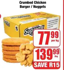 Boxer Crumbed Chicken Burger / Nuggets offer