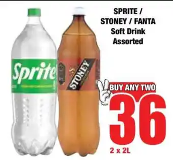 Boxer SPRITE / STONEY / FANTA Soft Drink Assorted offer