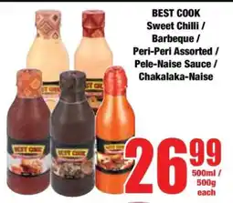 Boxer BEST COOK Sweet Chilli / Barbeque / Peri-Peri Assorted / Pele-Naise Sauce / Chakalaka-Naise offer
