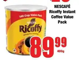 Boxer NESCAFÉ Ricoffy Instant Coffee Value Pack offer
