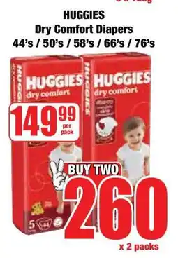Boxer HUGGIES Dry Comfort Diapers offer