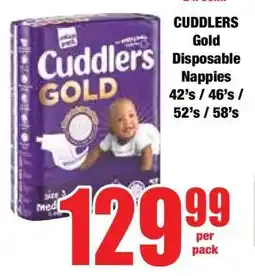 Boxer CUDDLERS Gold Disposable Nappies offer