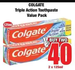 Boxer Colgate Triple Action Toothpaste Value Pack offer