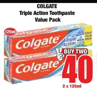 Boxer Colgate Triple Action Toothpaste Value Pack offer