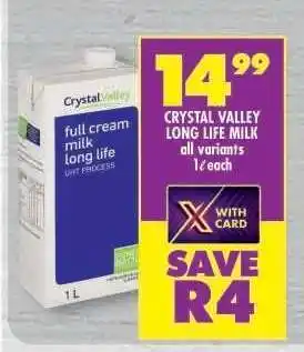Shoprite CRYSTAL VALLEY LONG LIFE MILK offer