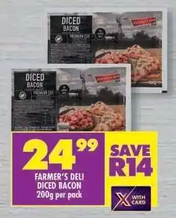 Shoprite FARMER'S DELI DICED BACON offer