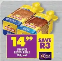Shoprite Sunbake Brown Bread offer