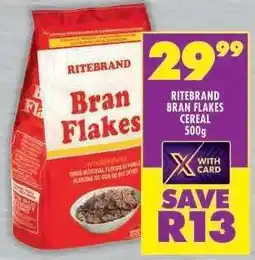 Shoprite RITEBRAND BRAN FLAKES CEREAL 500g offer