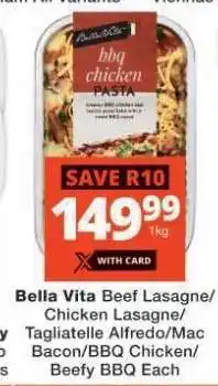Checkers Bella Vita Pasta offer