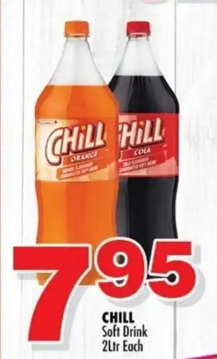 Choppies Chill Soft Drink 2Ltr each offer