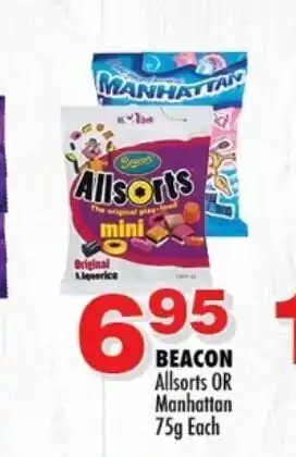 Choppies Beacon Allsorts or Manhattan 75g each offer