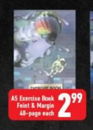 Shoprite A5 Exercise Book Feint & Margin 40-Page each offer