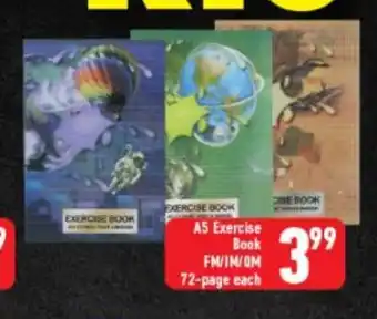 Shoprite A5 Exercise Book FM/IM/QM 72-Page each offer