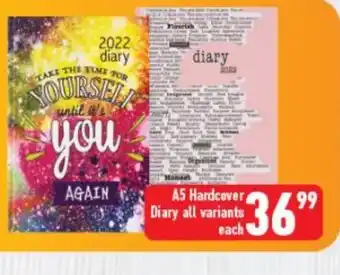 Shoprite A5 Hardcover Diary All Variants each offer
