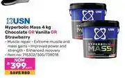 Game USN Hyperbolic Mass Chocolate Or Vanilla Or Strawberry-4Kg offer