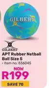 Game Gilbert APT Rubber Netball Ball Size 5 836045 offer
