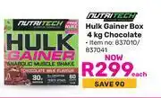Game Nutritech Hulk Gainer Box Chocolate 837010/837041-4Kg offer