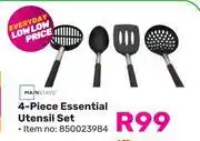 Game Mainstays 4-Piece Essential Utensil Set-Per Set offer
