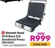 Game Bennett Read Grill Boss 2.0 Sandwich Press KEC203 offer