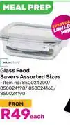 Game Mainstays Glass Food Savers (Assorted Sizes)-Each offer