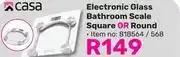 Game Casa Electronic Glass Bathroom Scale (Square Or Round)-Each offer