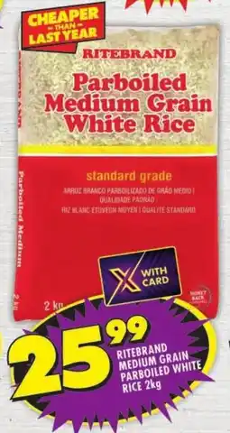 Shoprite Ritebrand medium grain parboiled white rice offer