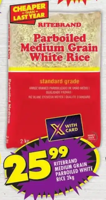 Shoprite Ritebrand medium grain parboiled white rice offer