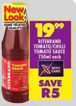 Shoprite Ritebrand tomato/ chilli tomato sauce offer