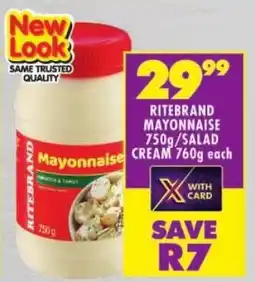 Shoprite Ritebrand mayonnaise/ salad cream offer