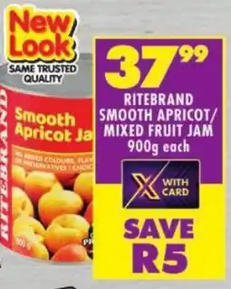 Shoprite Ritebrand smooth apricot/ mixed fruit jam offer