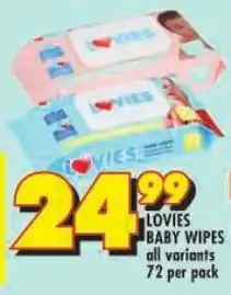 Shoprite Lovies baby wipes offer