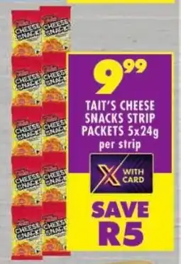 Shoprite Tait's cheese snacks strip packets offer