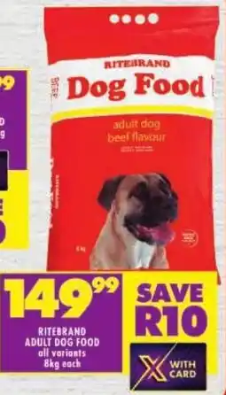 Shoprite Ritebrand adult dog food offer
