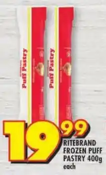 Shoprite Ritebrand Frozen Puff Pastry offer