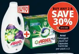 Checkers Ariel Detergent Liquid/ Capsules offer