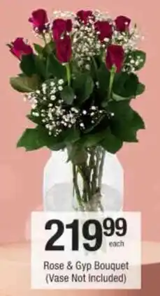 Checkers Rose & Gyp Bouquet offer