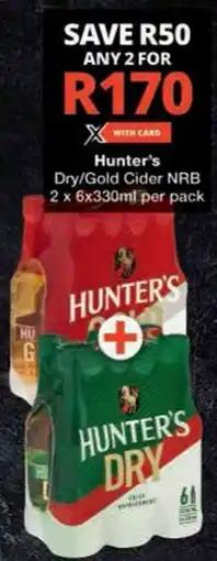 Checkers Hunter's Dry/ Gold Cider NRB offer