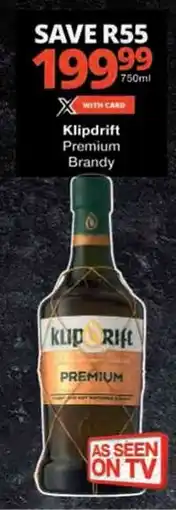 Checkers Klipdrift Premium Brandy offer