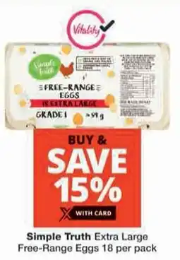 Checkers Simple Truth Extra Large Free-Range Eggs offer