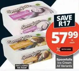 Checkers Spoonfulls Ice Cream All Variants offer
