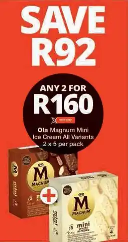 Checkers Ola Magnum Mini Ice Cream All Variants offer